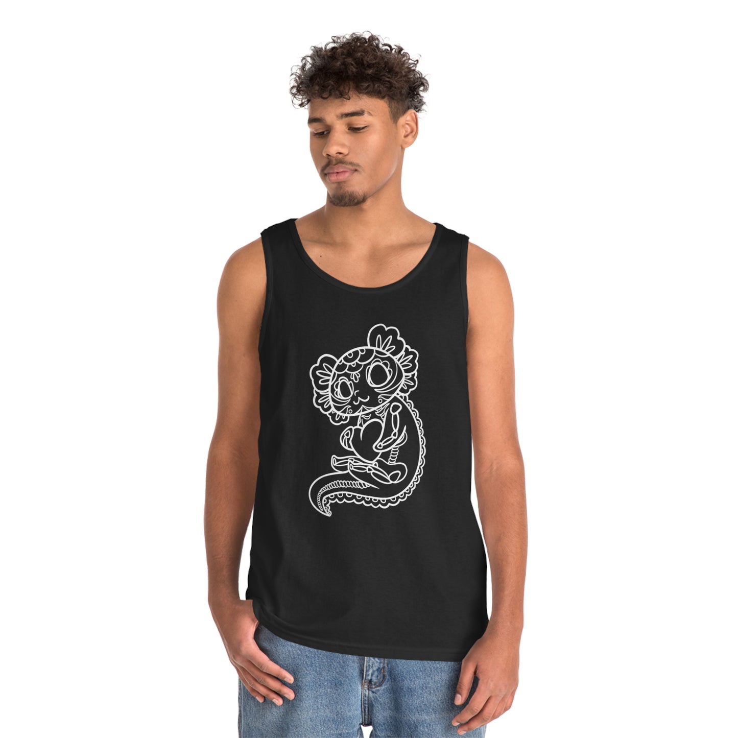 Axolotl Dia de los Muertos Tank Top