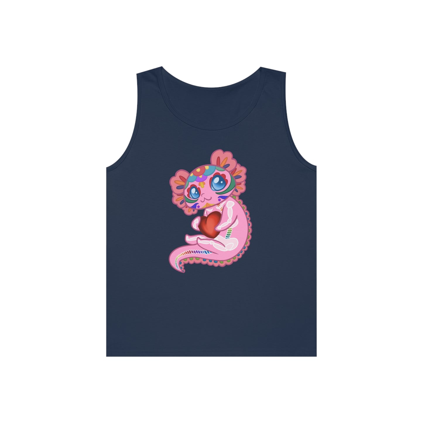 Axolotl Dia de los Muertos Tank Top