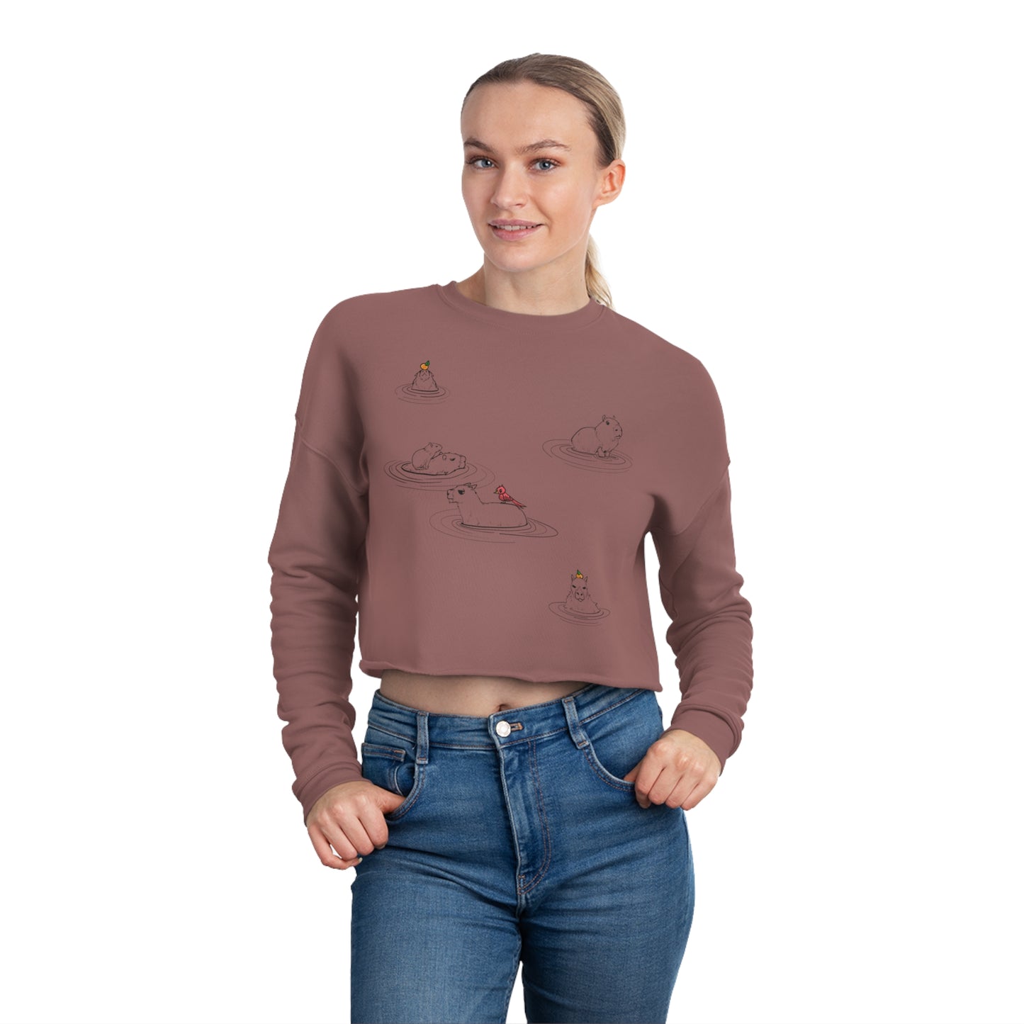 Capybara Cropped Sweatshirt