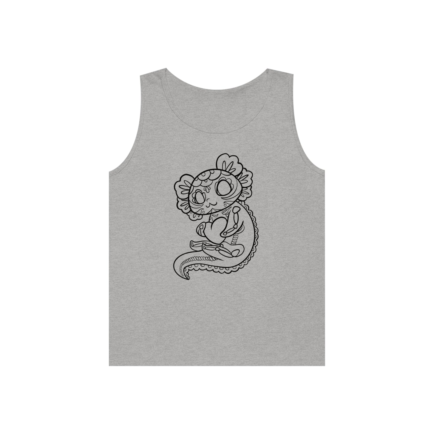 Axolotl Dia de los Muertos Tank Top