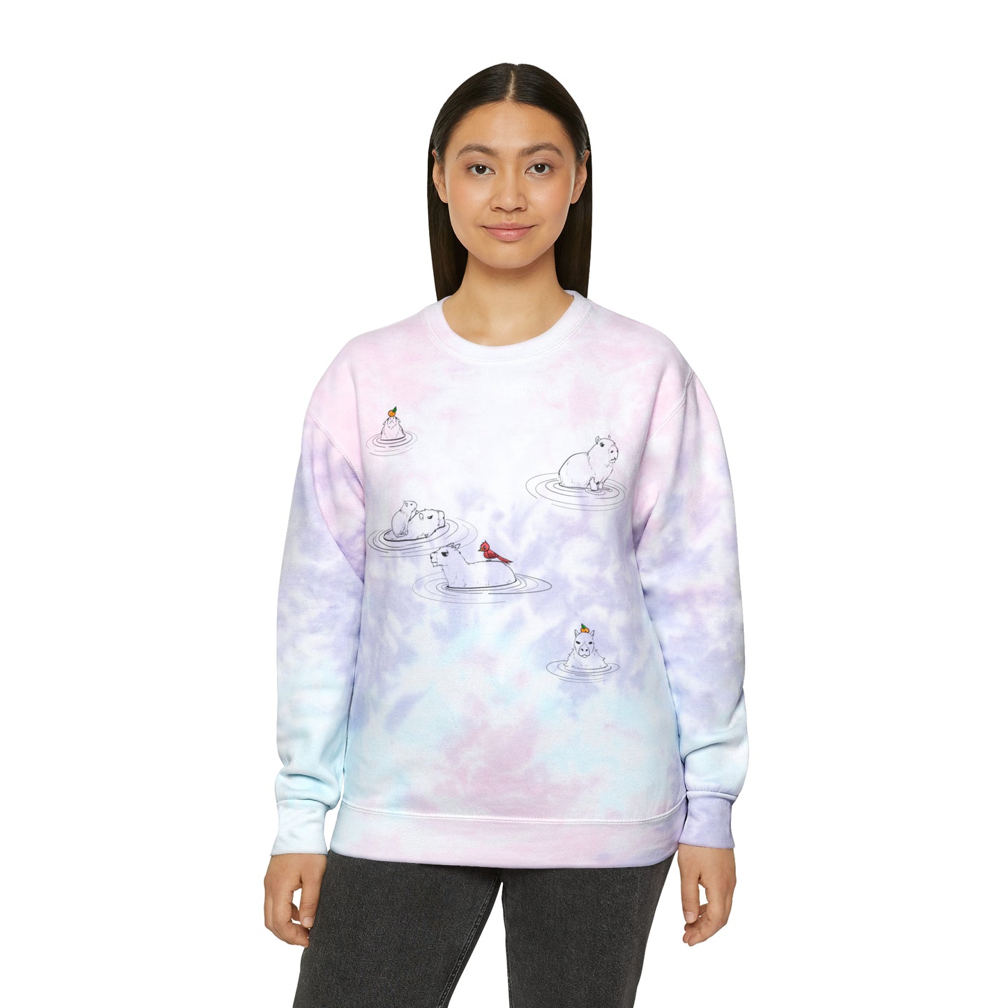 Capybara Tie-Dye Sweatshirt