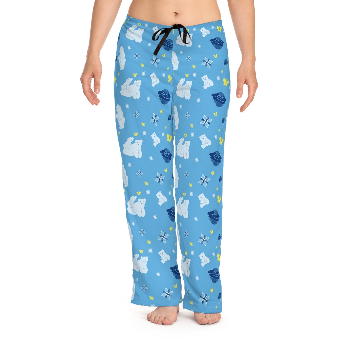 Snowfall polar bear Women's Pajama Pants