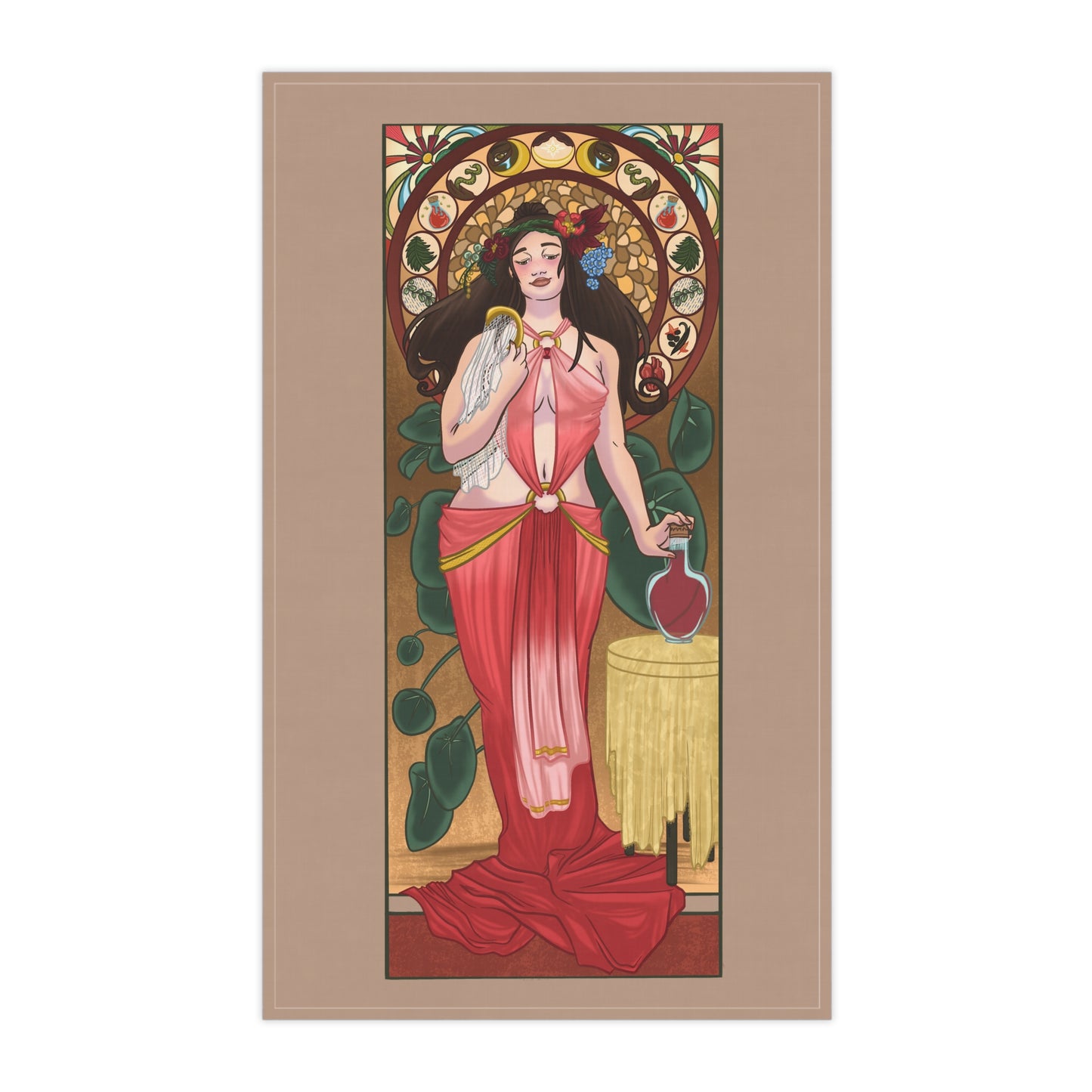 Nyx the goddess of healing Tea Towels (cotton, poly)