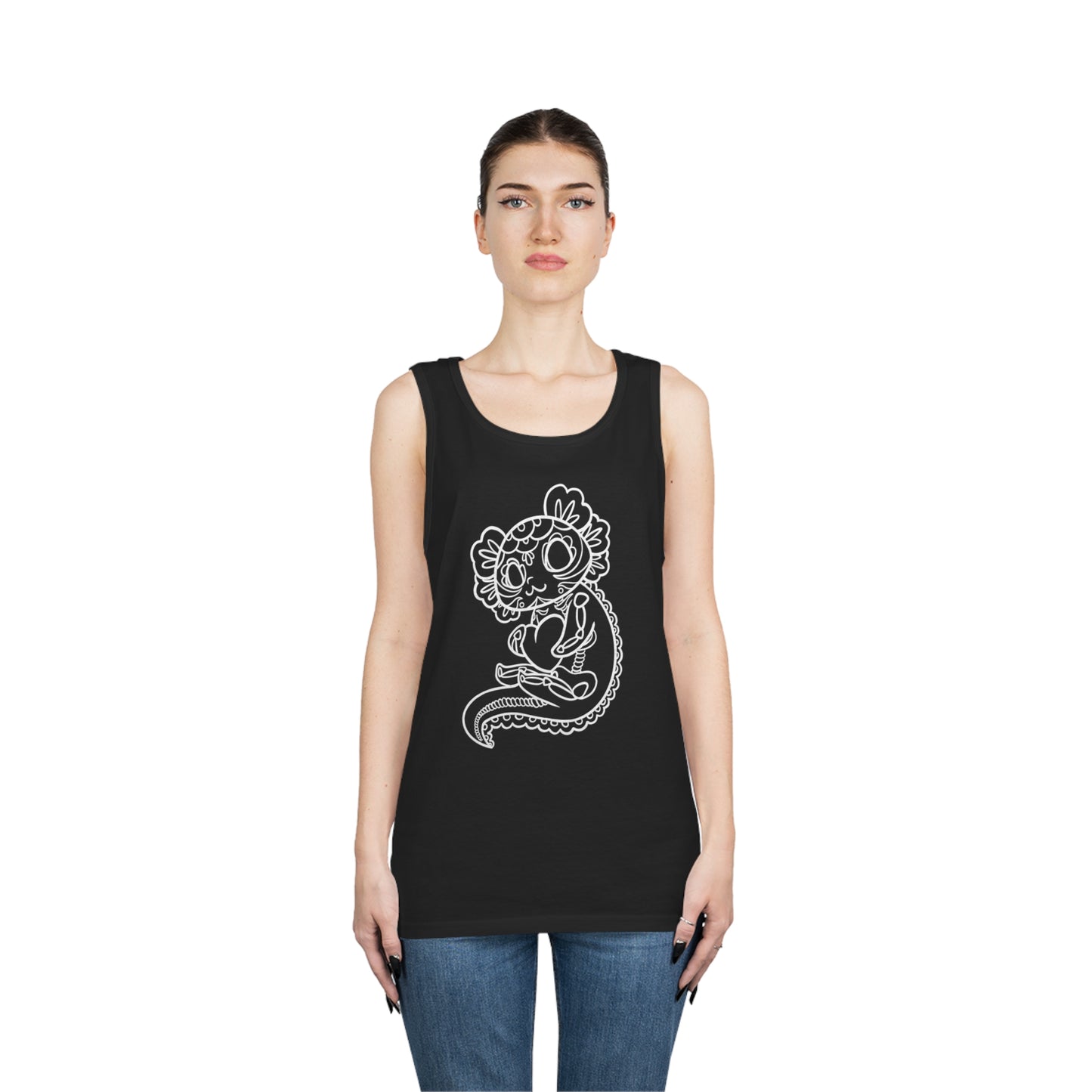 Axolotl Dia de los Muertos Tank Top