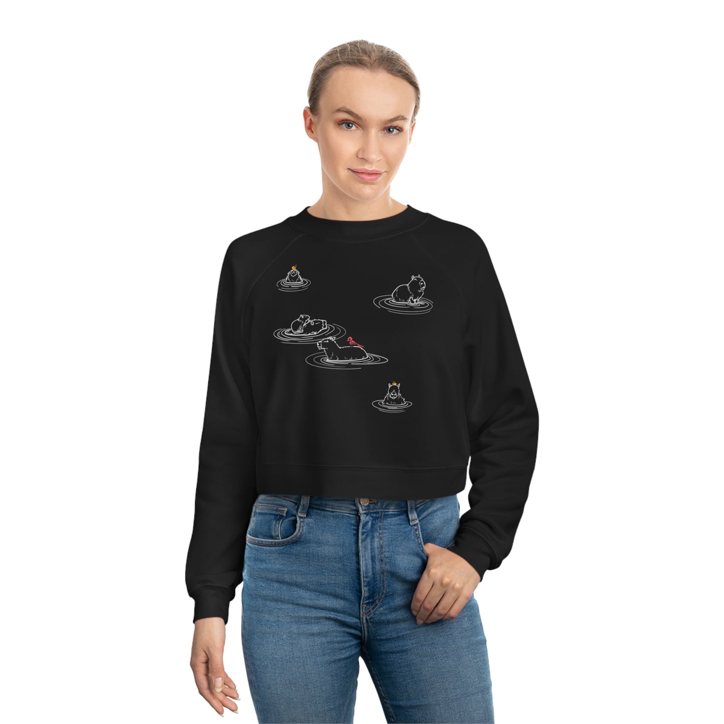 Capybara Cropped Fleece Pullover