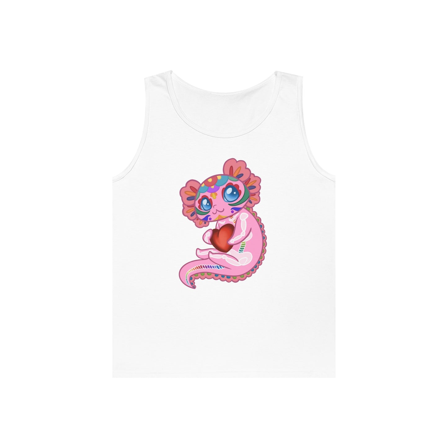 Axolotl Dia de los Muertos Tank Top