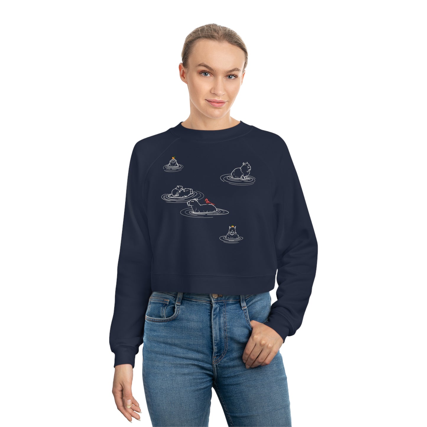 Capybara Cropped Fleece Pullover