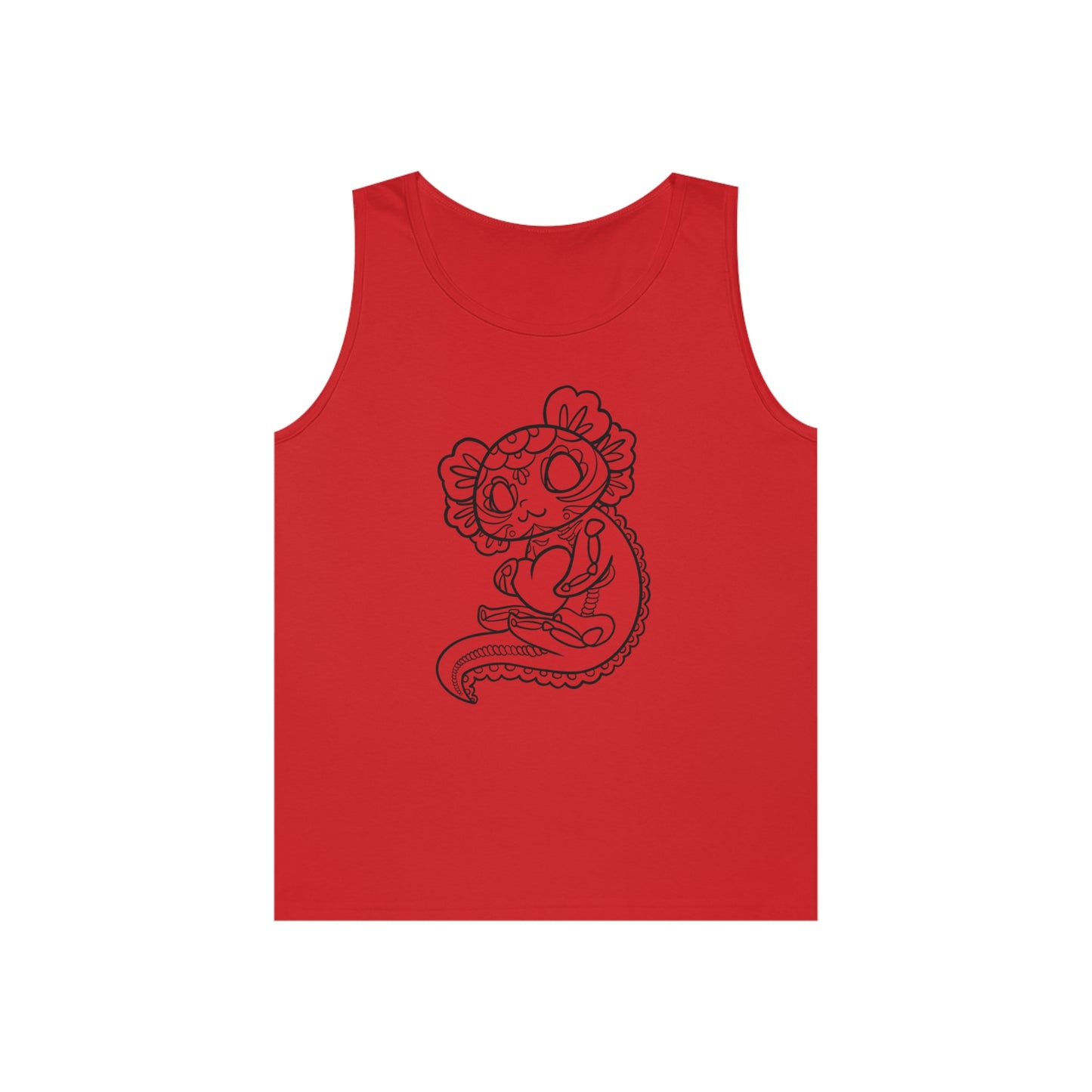 Axolotl Dia de los Muertos Tank Top