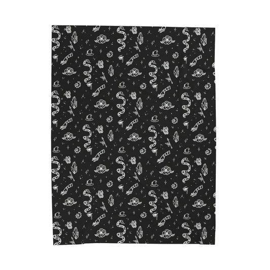 Witchy design two Velveteen Plush Blanket