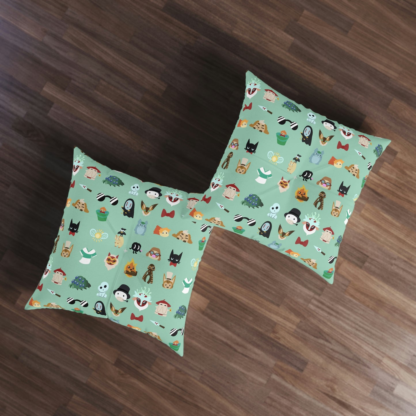 Pop Culture Tufted Floor Pillow, Square