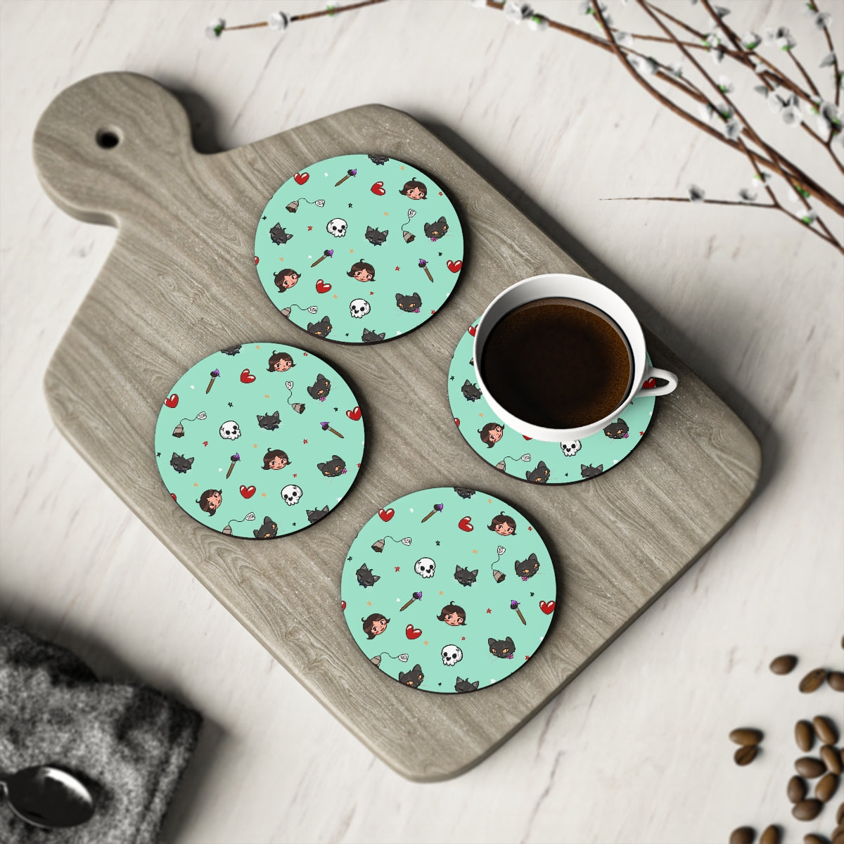 Jujudrawsart Coasters