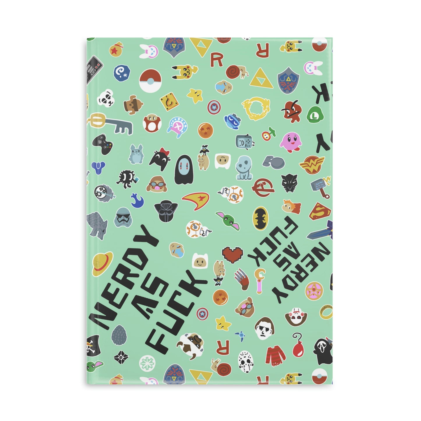 Nerdy AF Hardcover Notebook with Puffy Covers