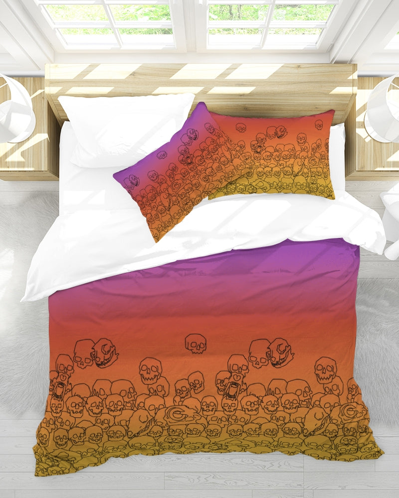 Skull Waterfall Queen Duvet Cover Set