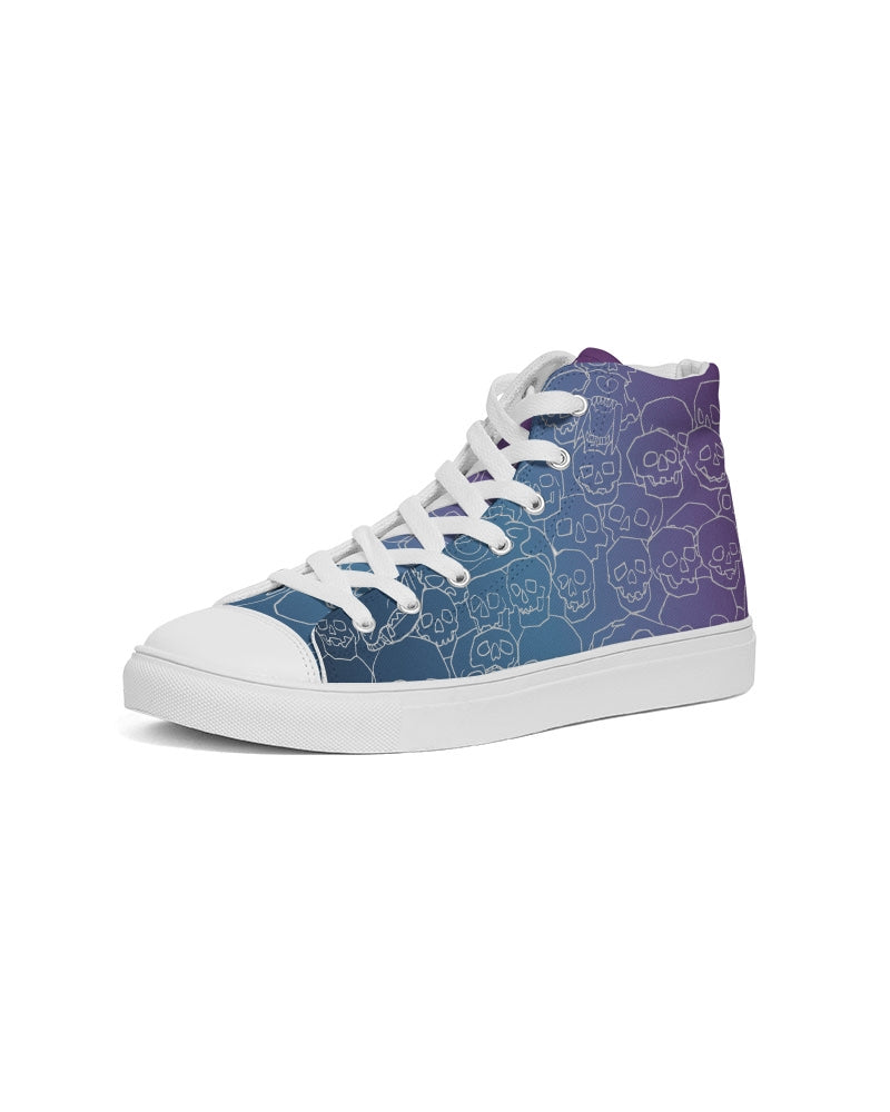 Skull Waterfall Men's Hightop Canvas Shoe