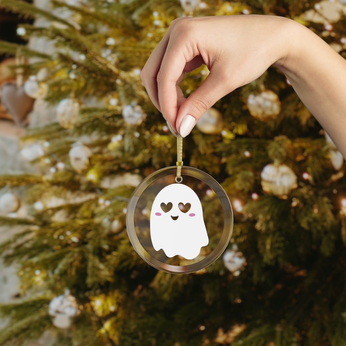 Ghost Glass Ornament