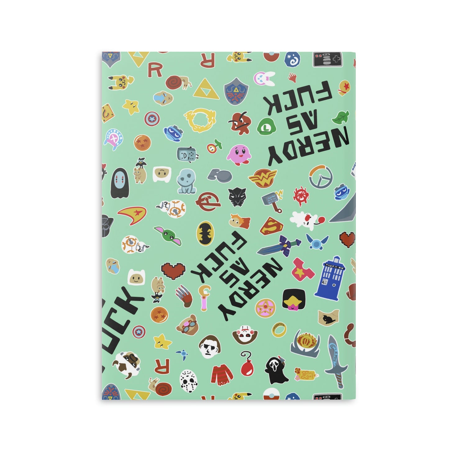 Nerdy AF Hardcover Notebook with Puffy Covers