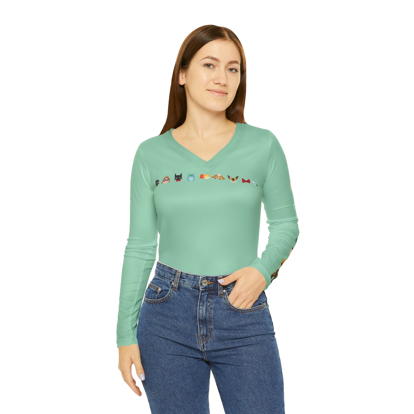 Pop Culture Women's Long Sleeve V-neck Shirt