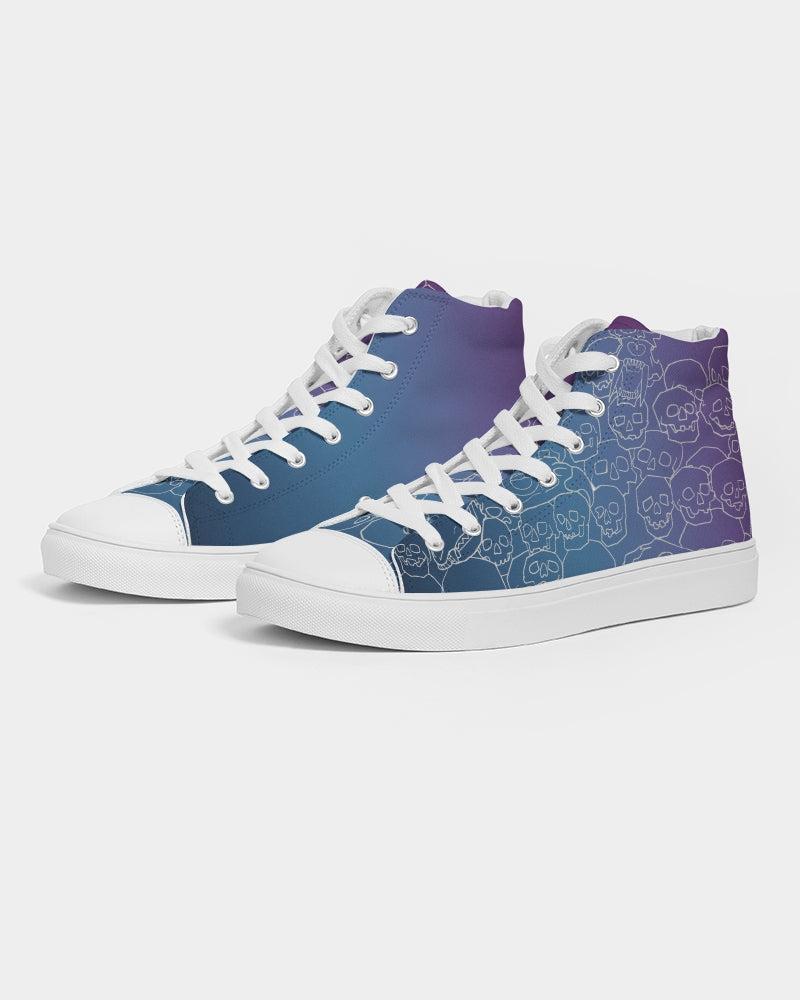 Skull Waterfall Men's Hightop Canvas Shoe