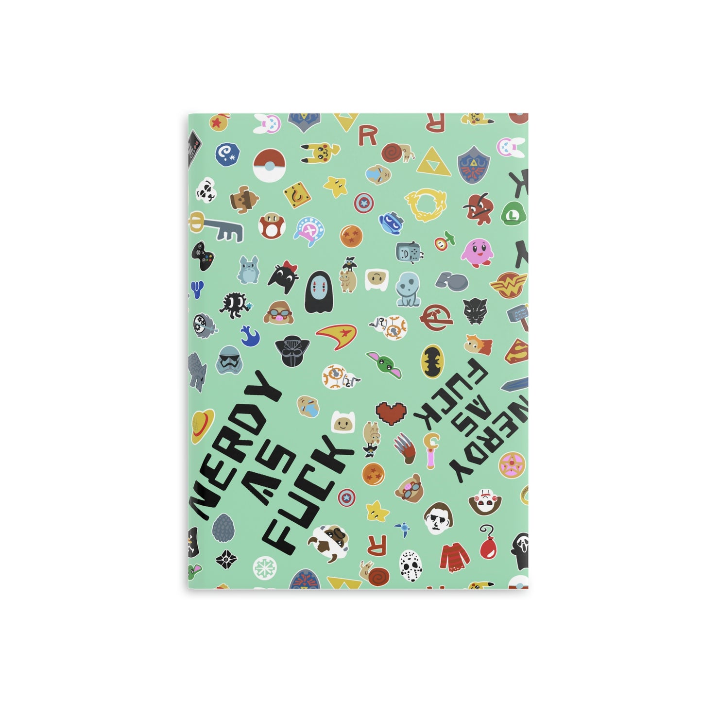 Nerdy AF Hardcover Notebook with Puffy Covers