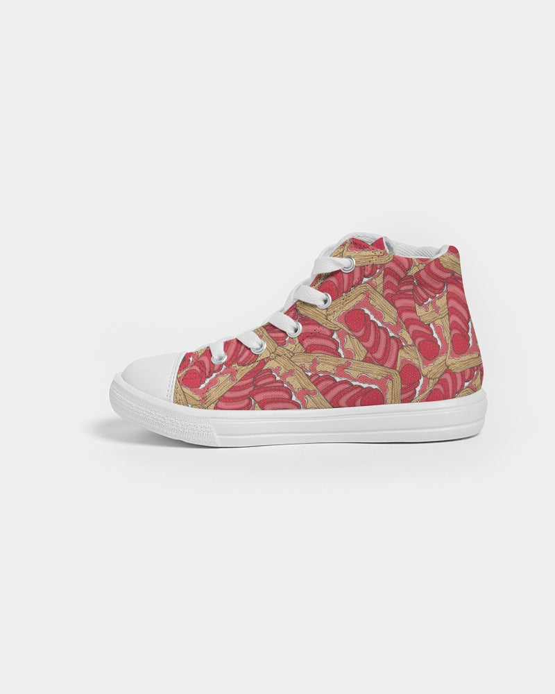 Strawberry Tart Kids Hightop Canvas Shoe