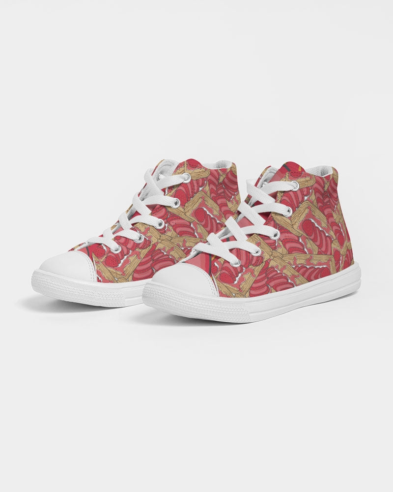 Strawberry Tart Kids Hightop Canvas Shoe