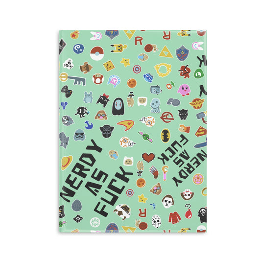 Nerdy AF Hardcover Notebook with Puffy Covers