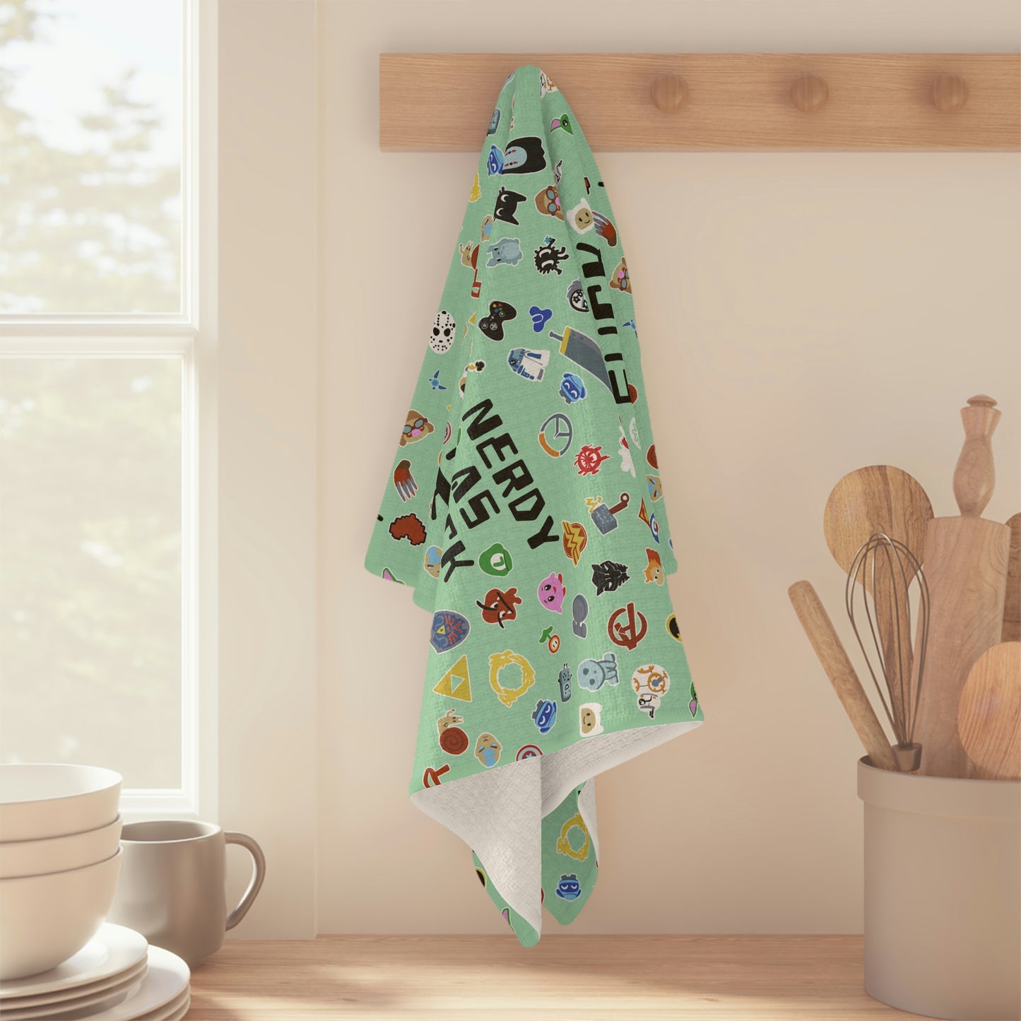 Nerdy AF Soft Tea Towel