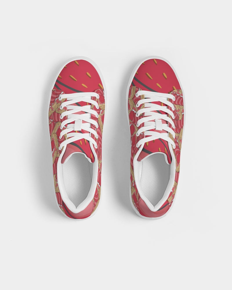 Strawberry Tart Men's Faux-Leather Sneaker