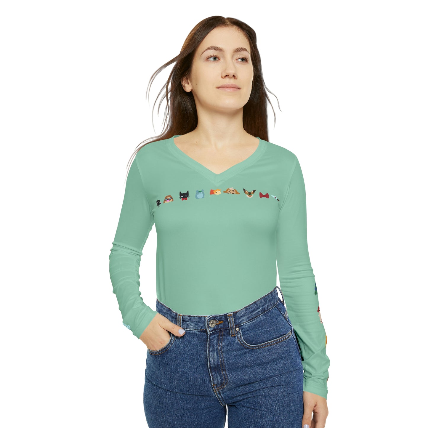 Pop Culture Women's Long Sleeve V-neck Shirt