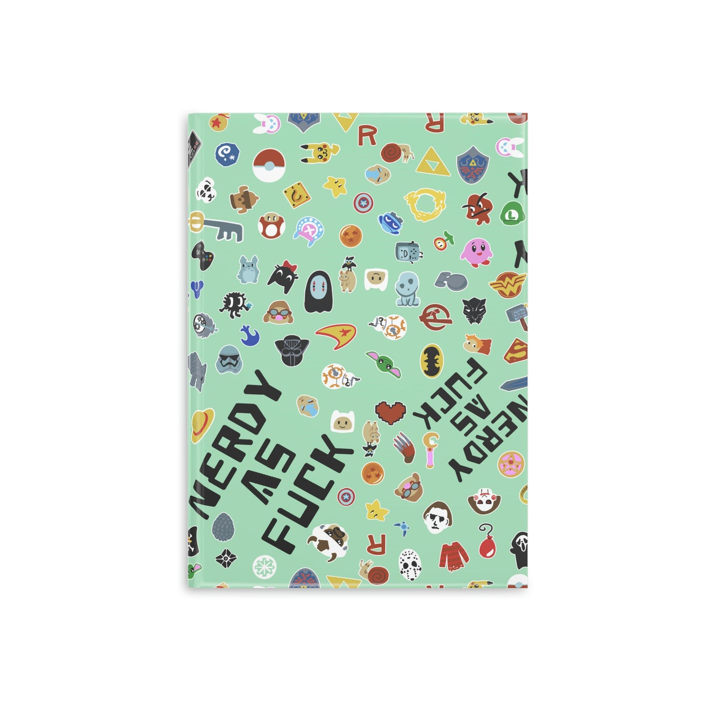 Nerdy AF Hardcover Notebook with Puffy Covers