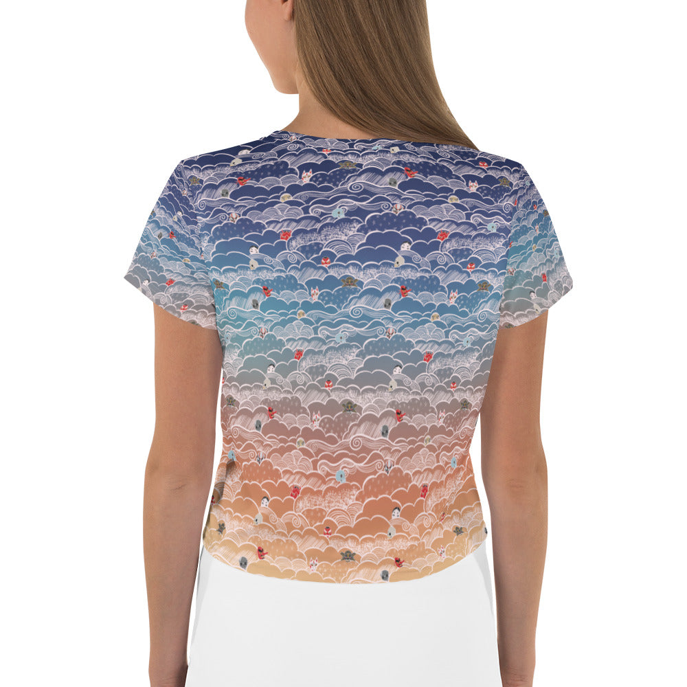 Clouds Crop Tee