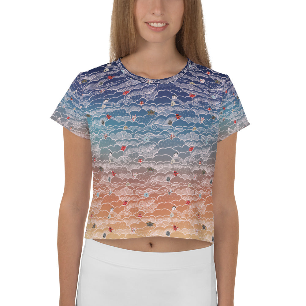 Clouds Crop Tee