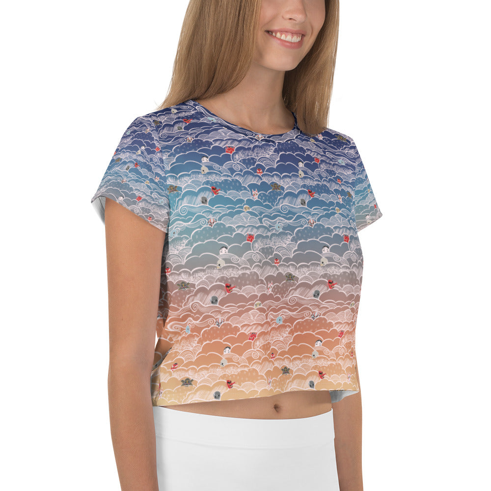 Clouds Crop Tee