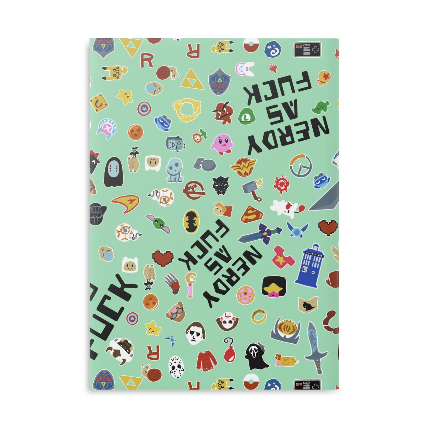 Nerdy AF Hardcover Notebook with Puffy Covers