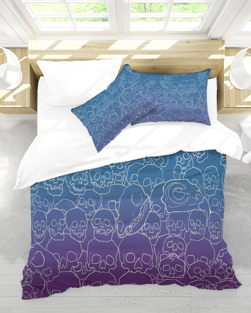 Skull Waterfall King Duvet Cover Set