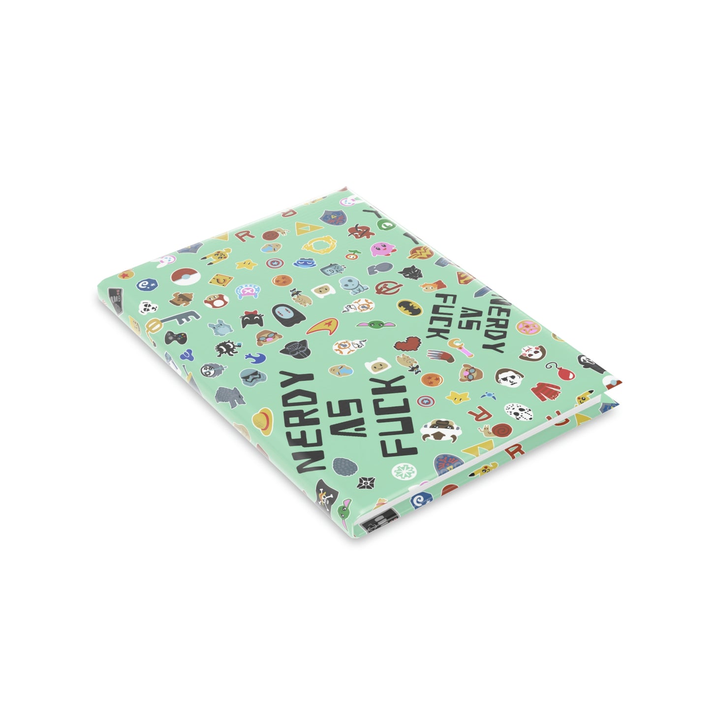 Nerdy AF Hardcover Notebook with Puffy Covers