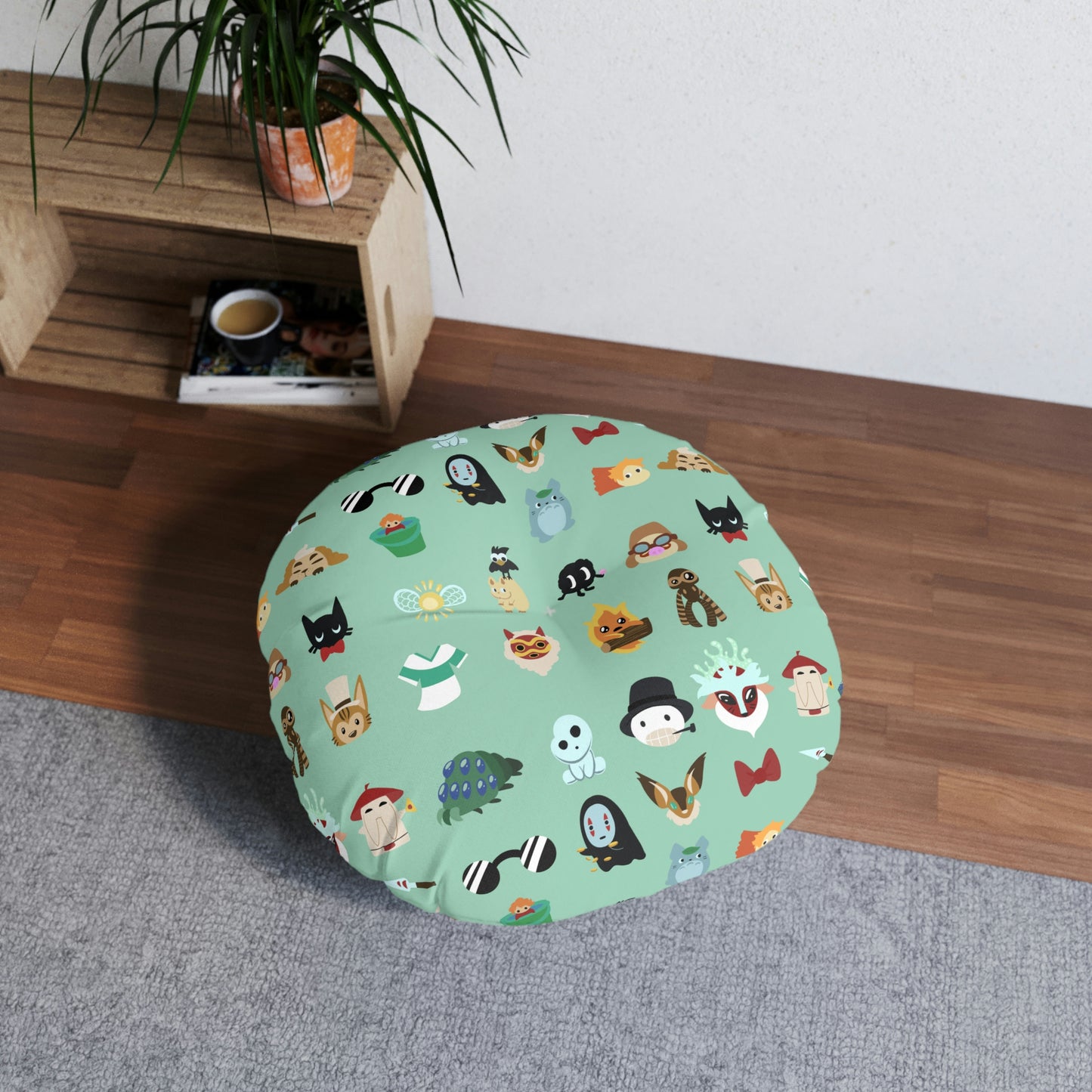 Pop Culture Tufted Floor Pillow, Round