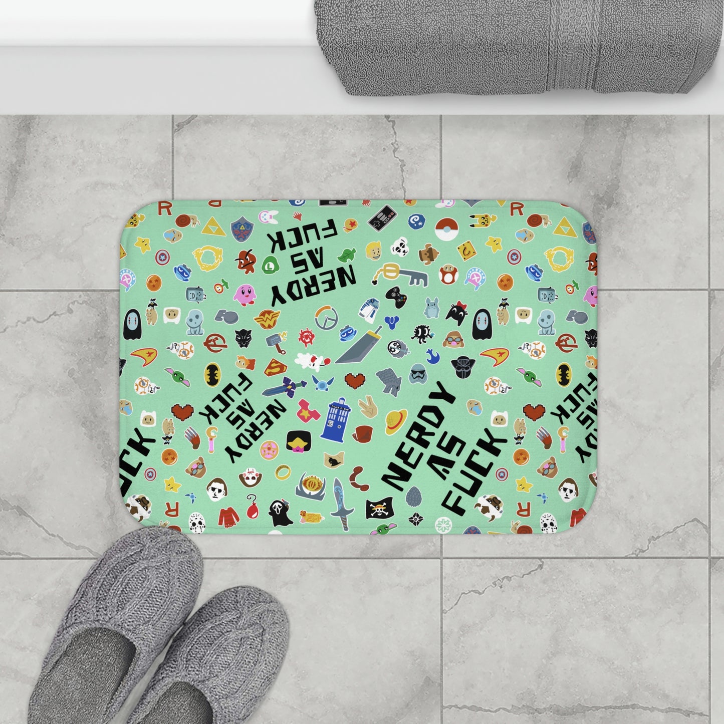 Nerdy AF Bath Mat