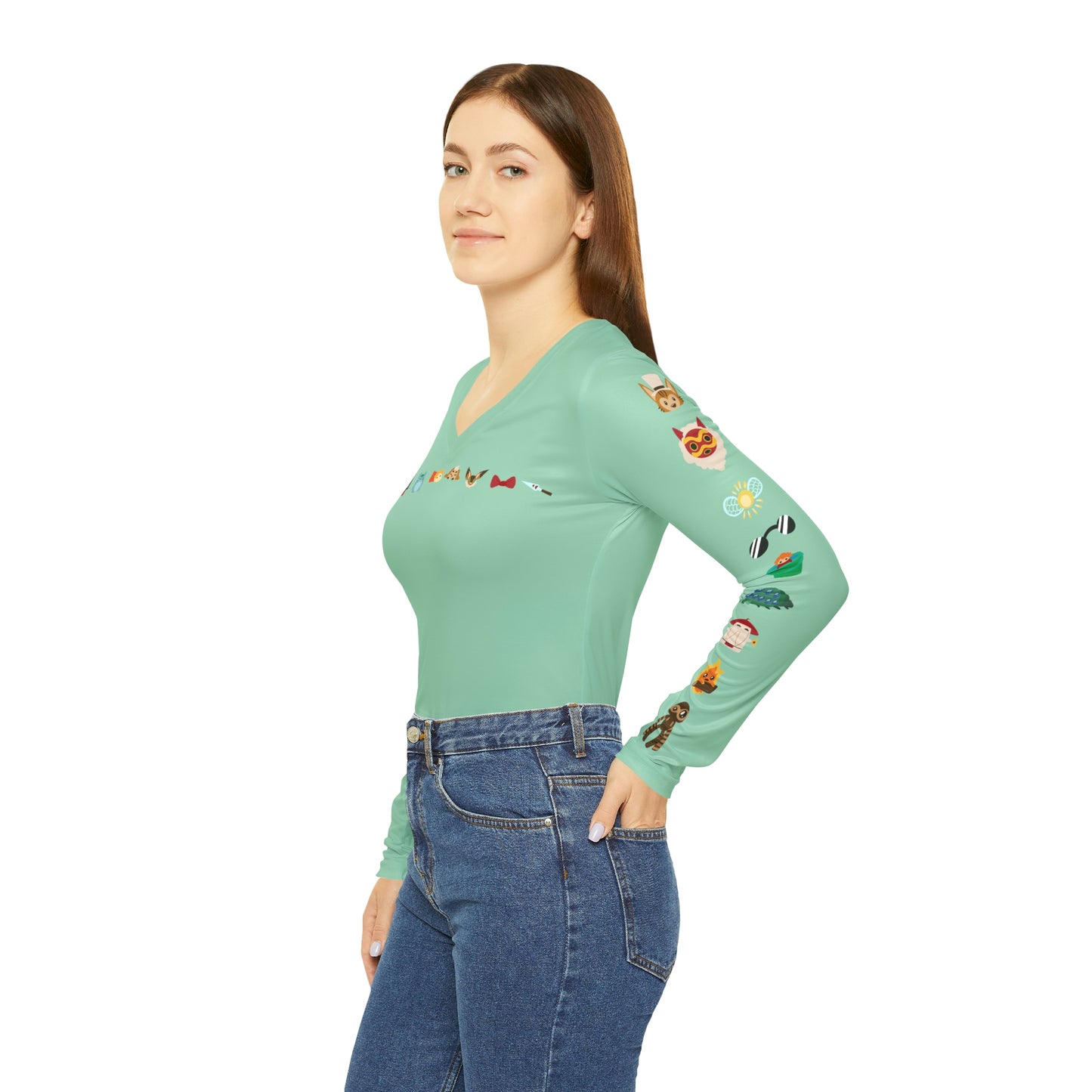 Pop Culture Women's Long Sleeve V-neck Shirt