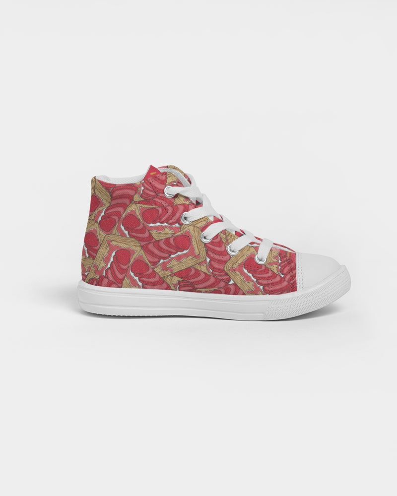 Strawberry Tart Kids Hightop Canvas Shoe