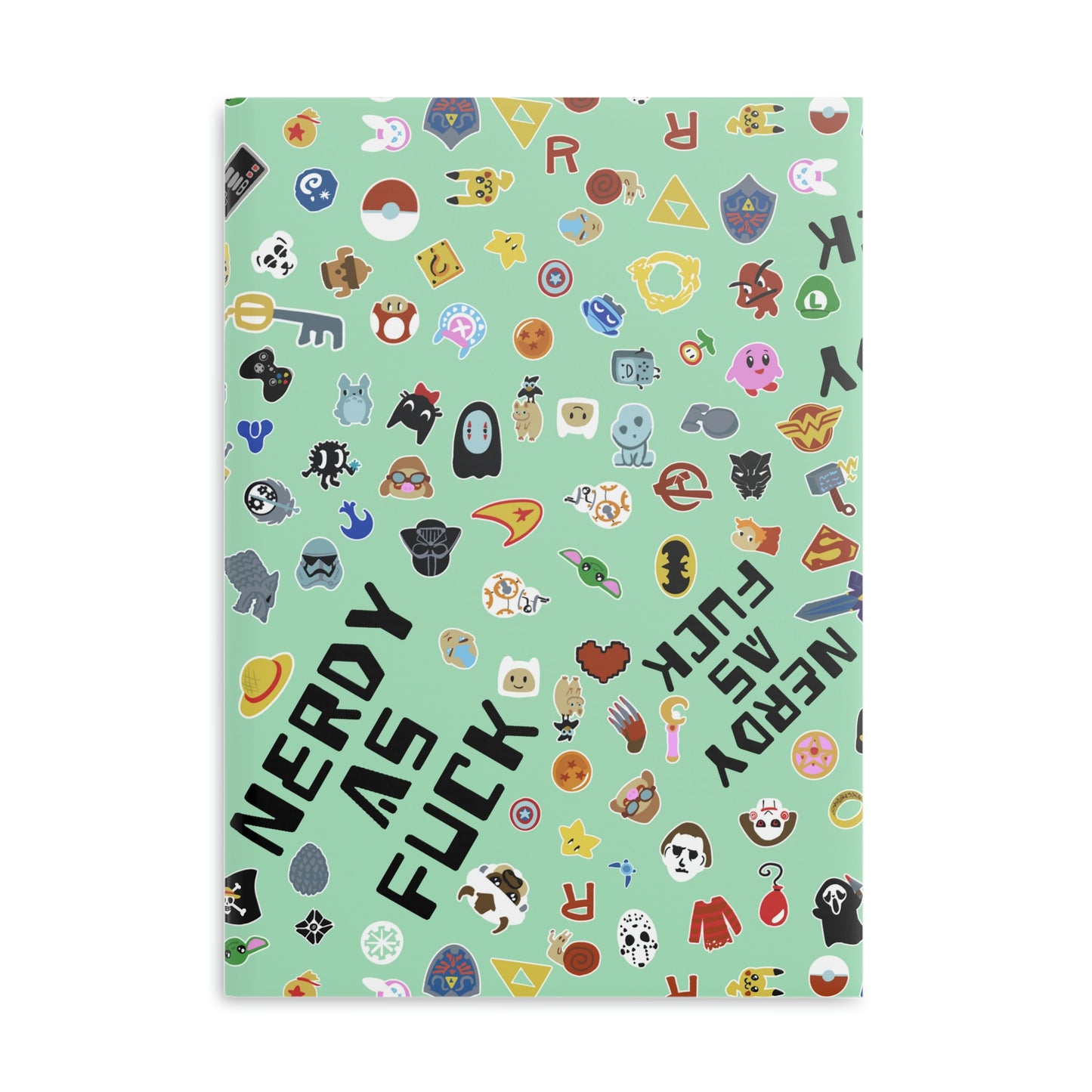 Nerdy AF Hardcover Notebook with Puffy Covers